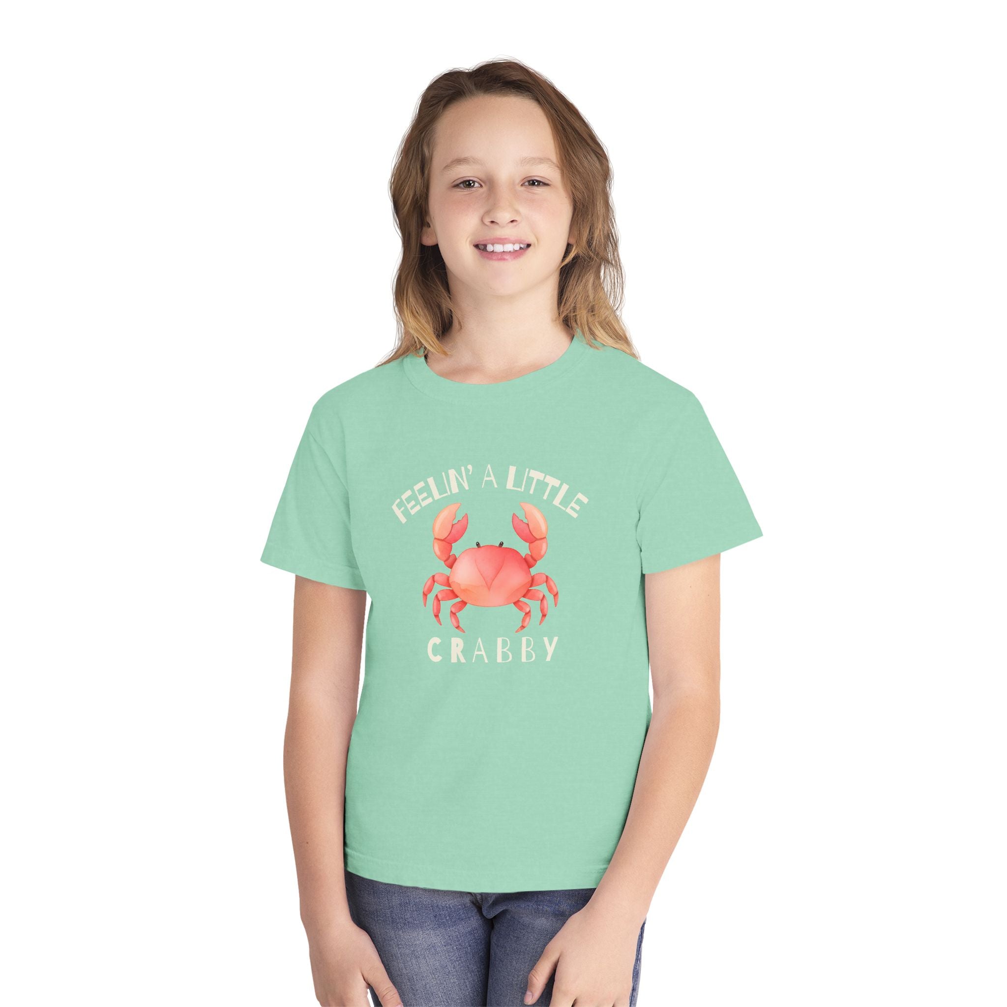 Youth T‑Shirt — "Feelin' A Little Crabby" Cute Crab Graphic Tee