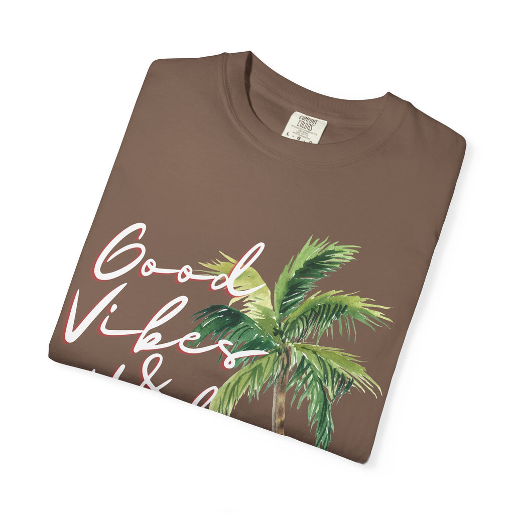 Good Vibes & High Tides T-Shirt — Retro Palm Beach Surf Tee