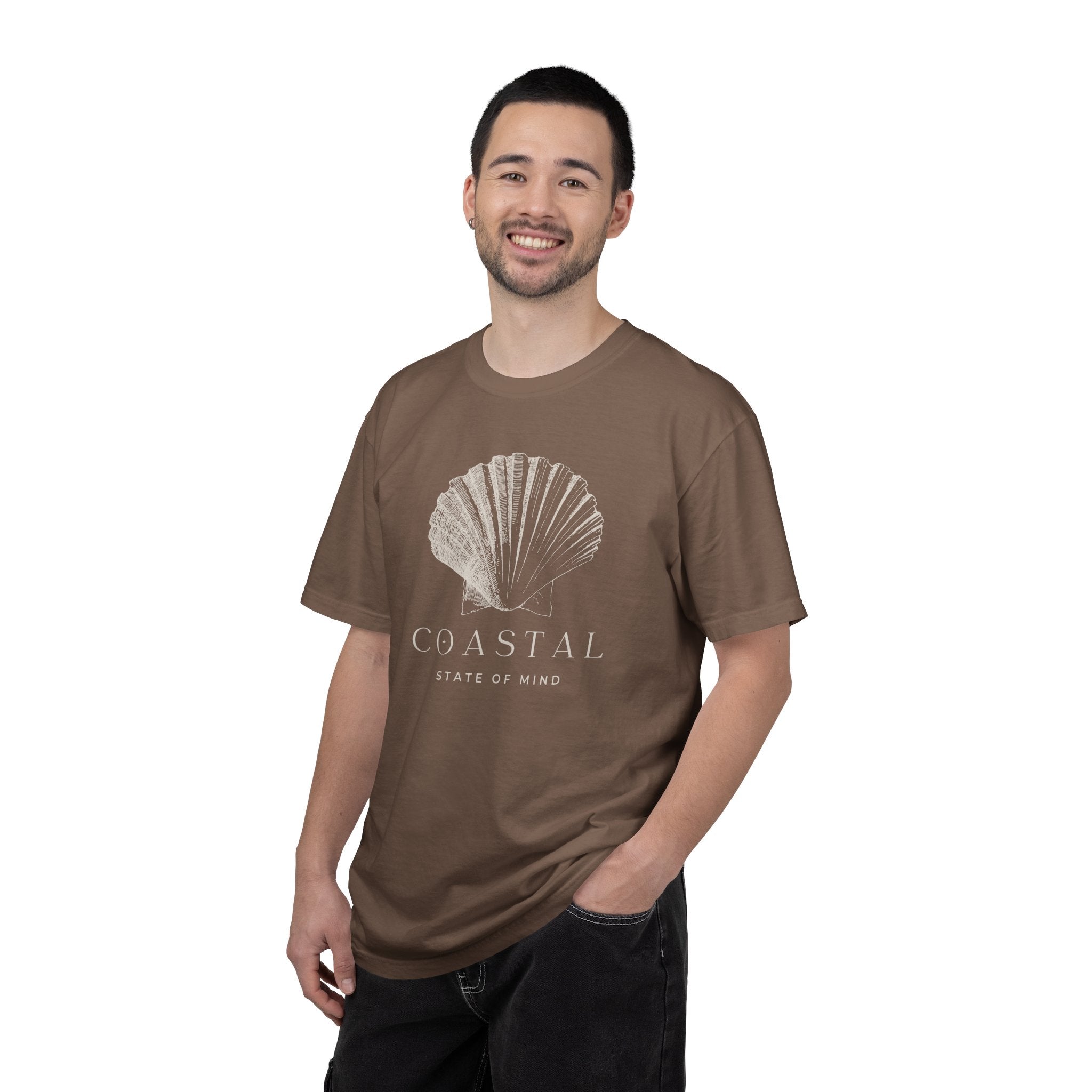 Coastal Shell T-Shirt — Subtle Seashell Graphic Tee