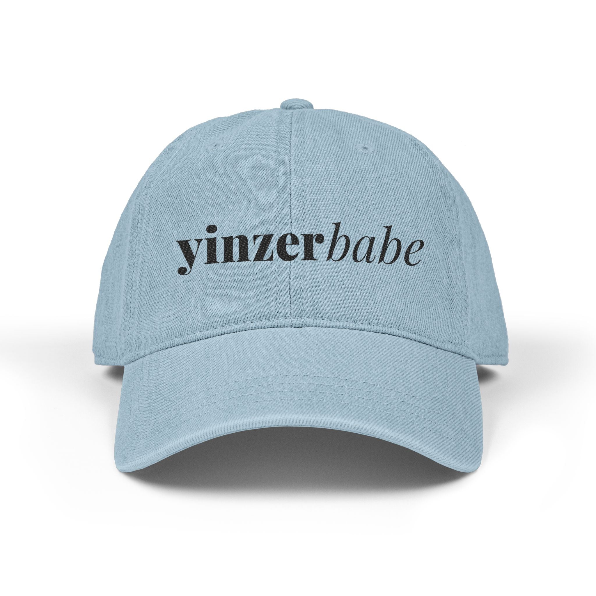 Denim Hat — Embroidered “yinzerbabe” Front with PGH Back Cap