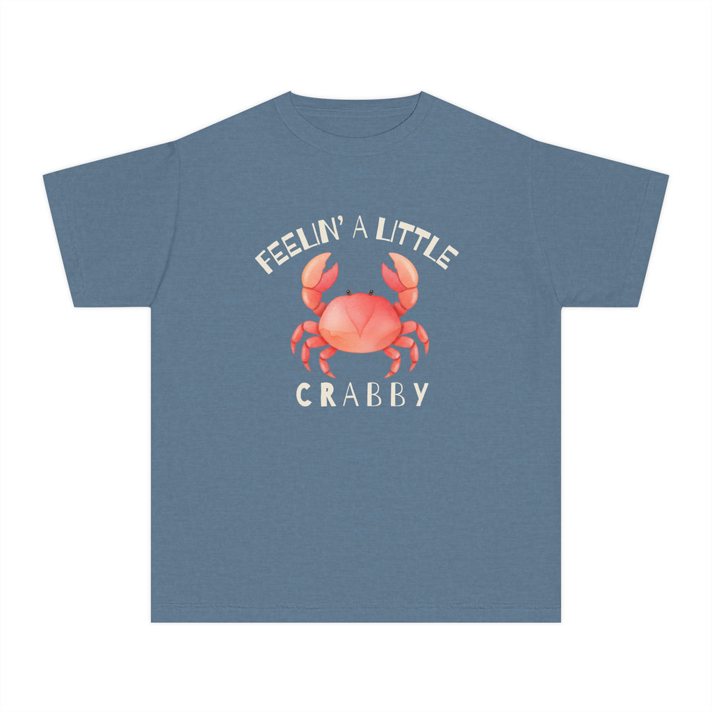 Youth T‑Shirt — "Feelin' A Little Crabby" Cute Crab Graphic Tee