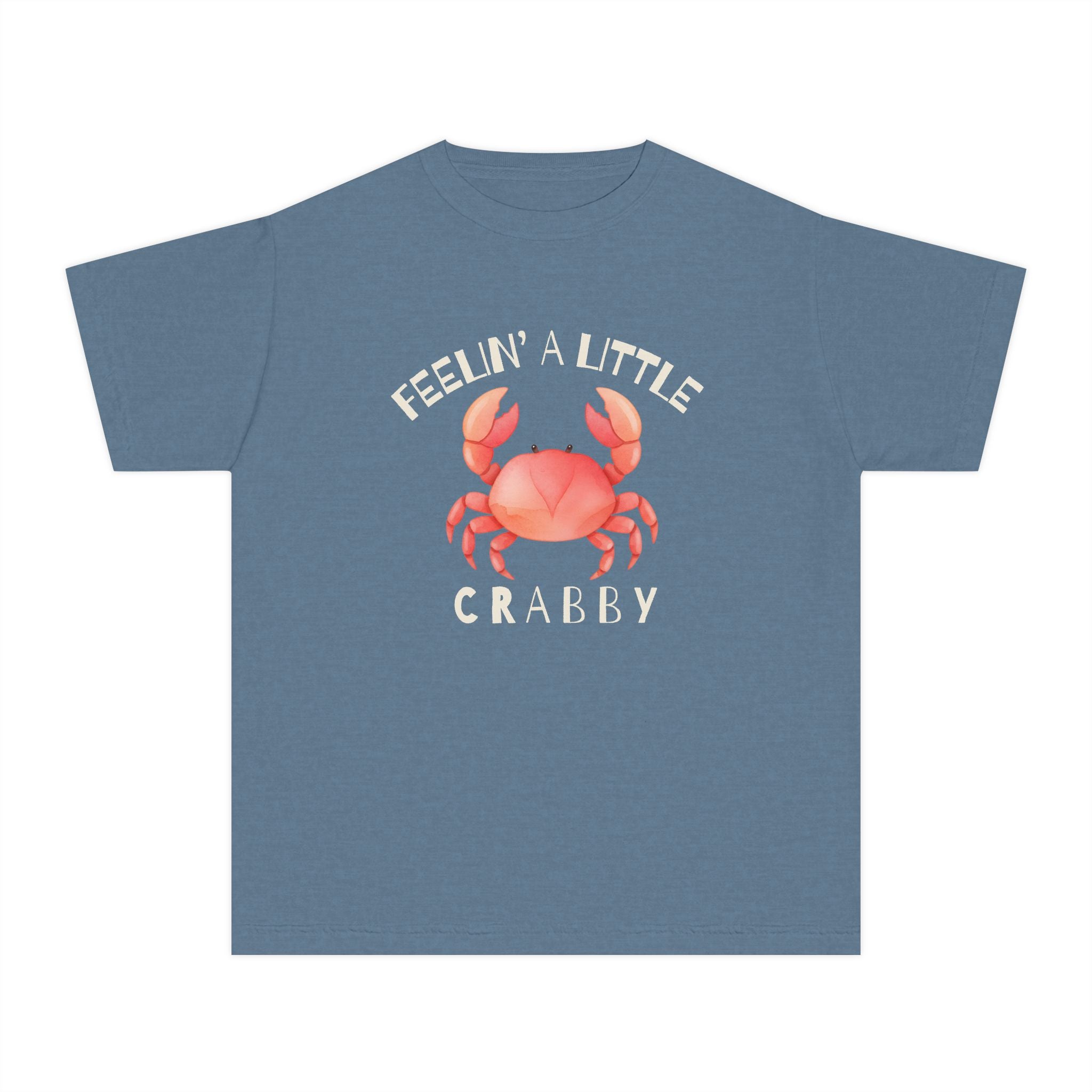 Youth T‑Shirt — "Feelin' A Little Crabby" Cute Crab Graphic Tee