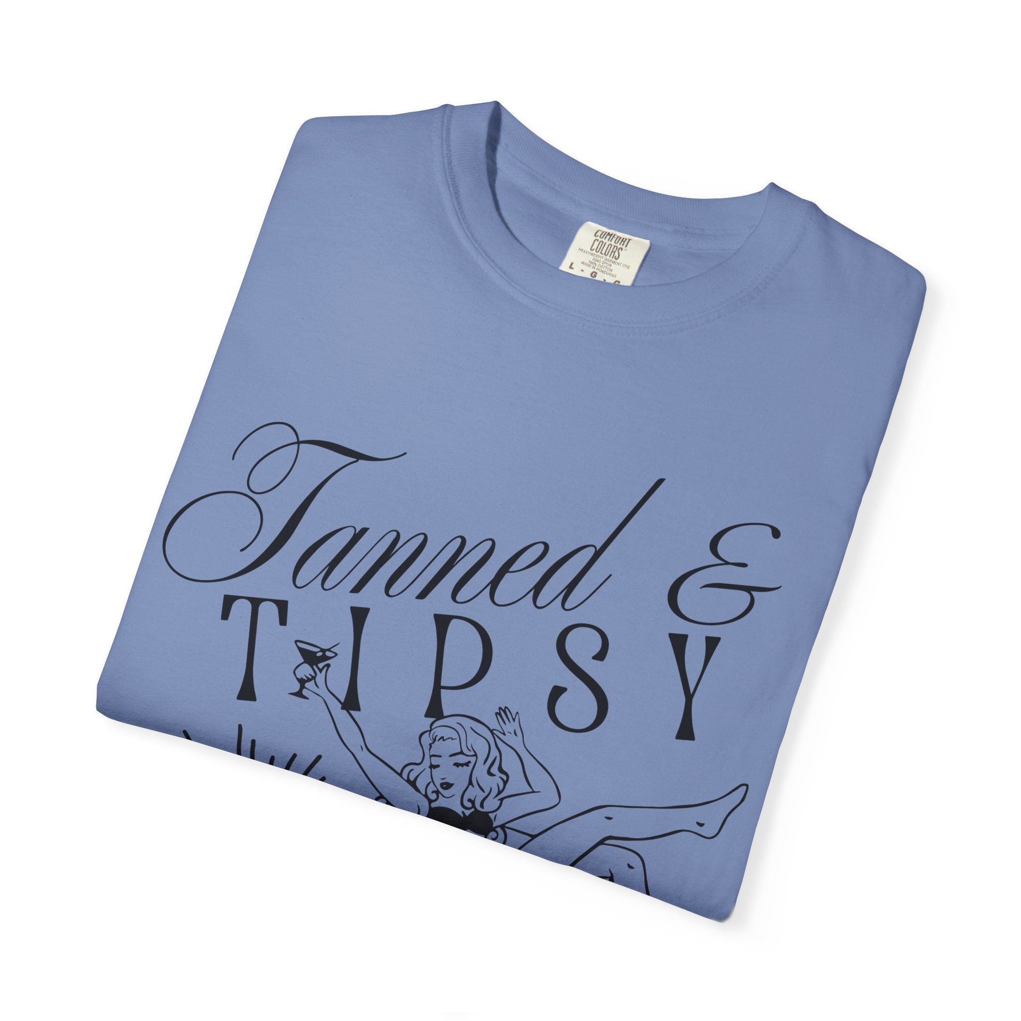 Tanned & Tipsy Tee - Vintage Cocktail Beach Graphic T-Shirt