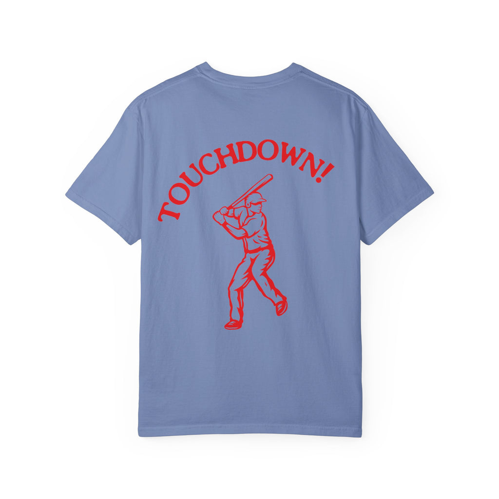 Homerun Hitters Club T-Shirt — Retro Baseball 'Touchdown!' Graphic Tee