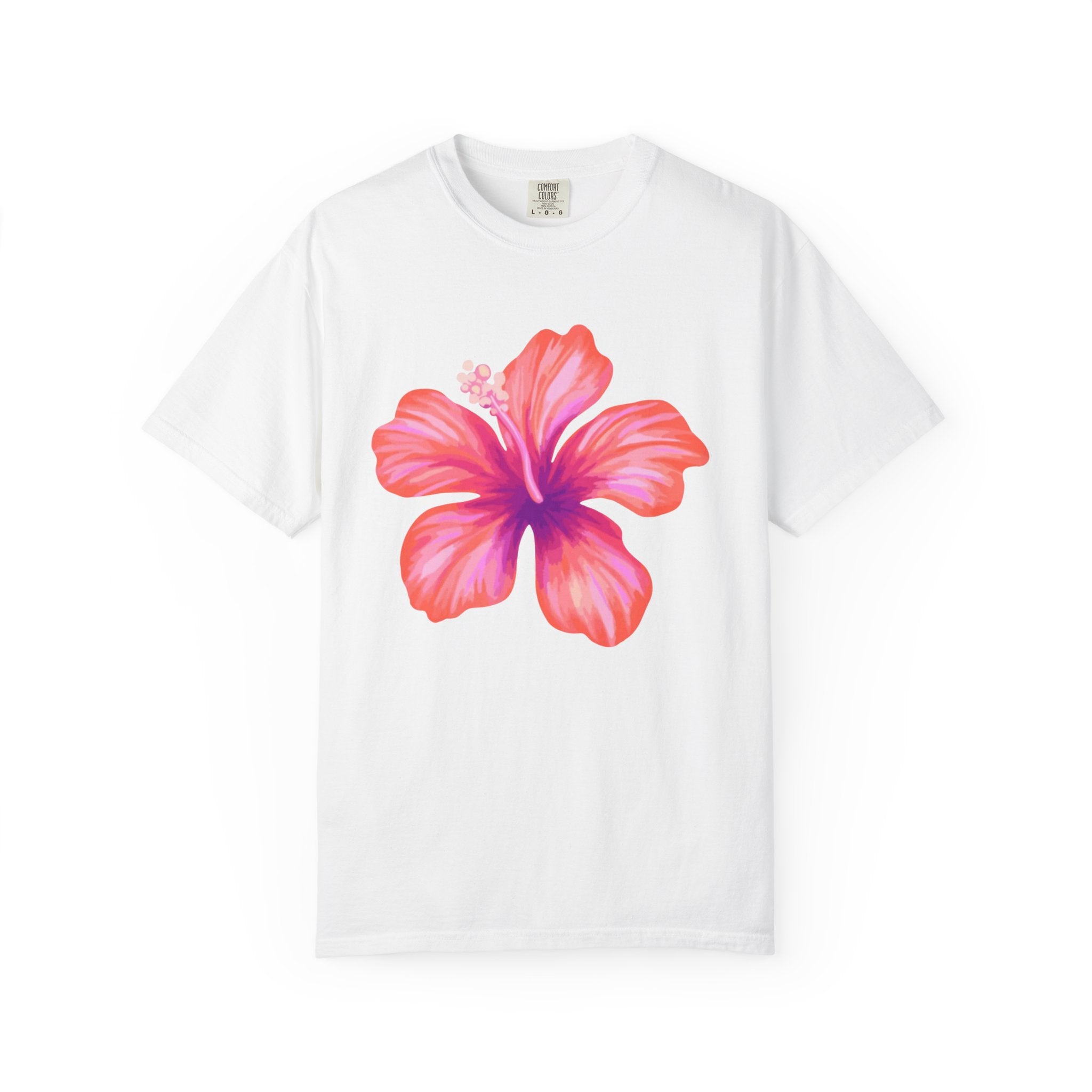 Hibiscus Floral T-Shirt – Tropical Pink Flower Tee