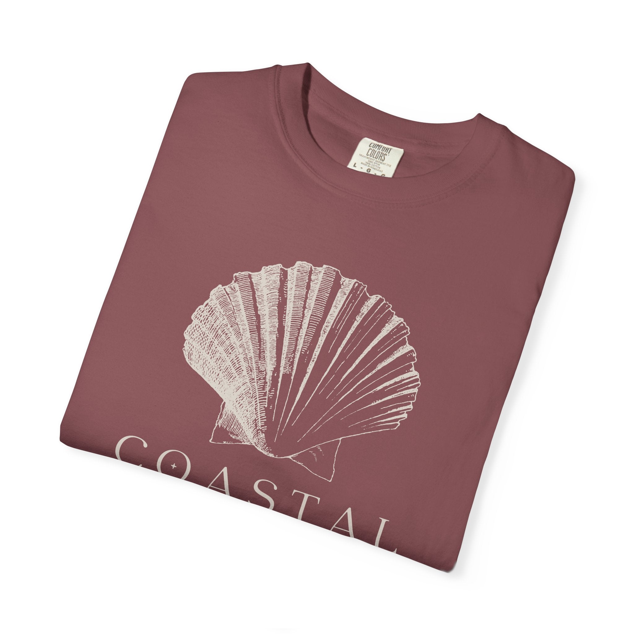 Coastal Shell T-Shirt — Subtle Seashell Graphic Tee