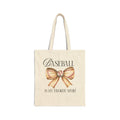 Baseball Bow Canvas Tote