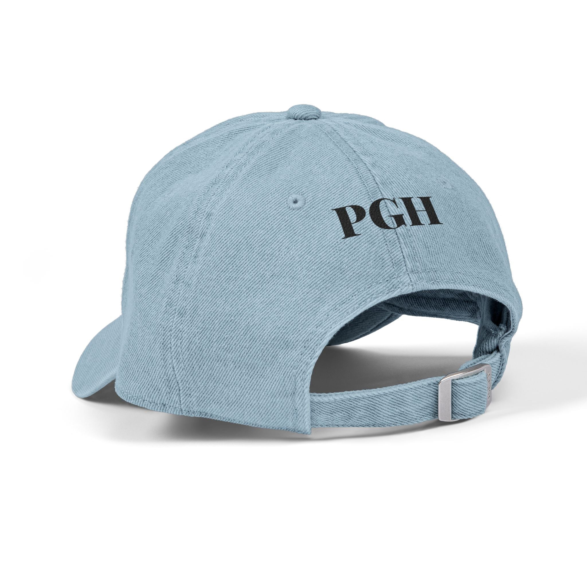 Denim Hat — Embroidered “yinzerbabe” Front with PGH Back Cap