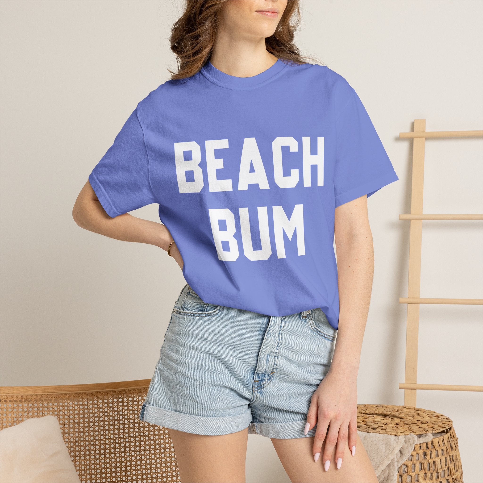 Beach Bum T-Shirt — Retro Bold Text Summer Tee