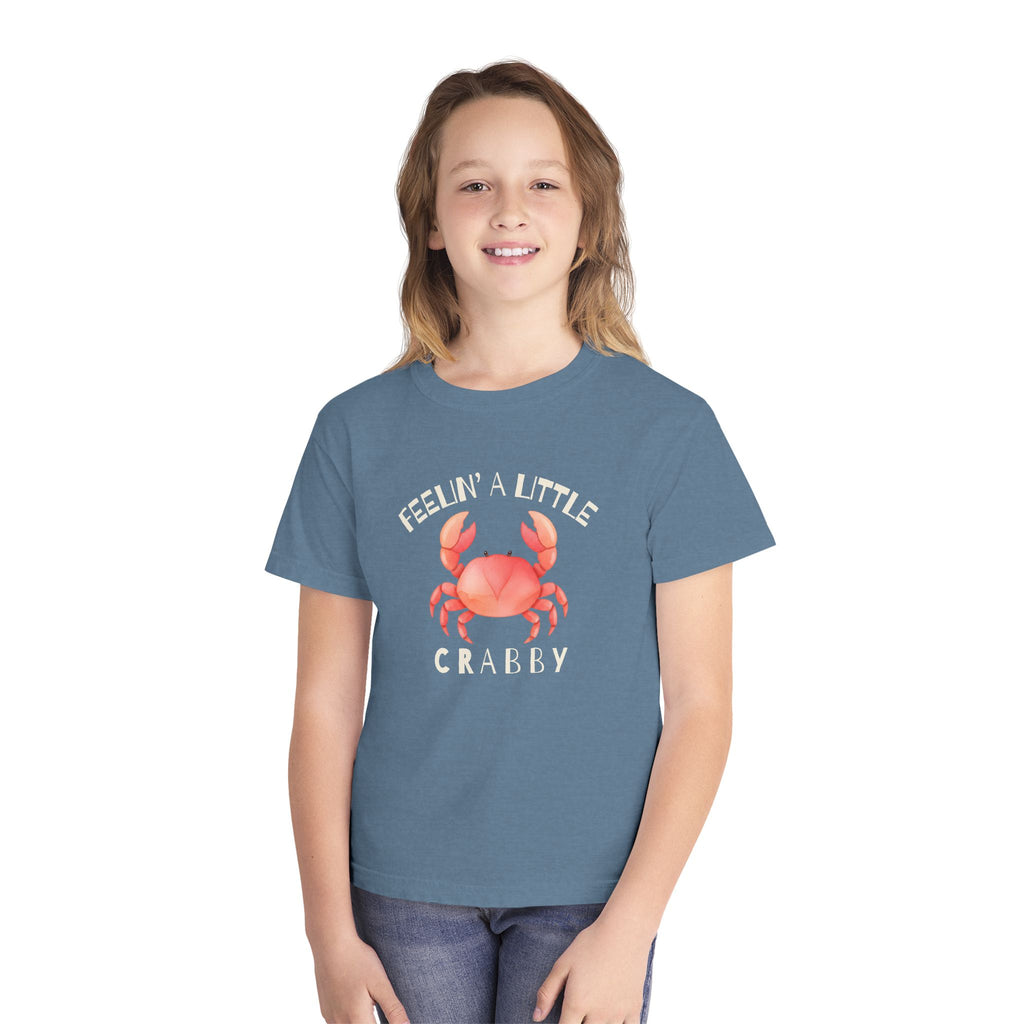 Youth T‑Shirt — "Feelin' A Little Crabby" Cute Crab Graphic Tee