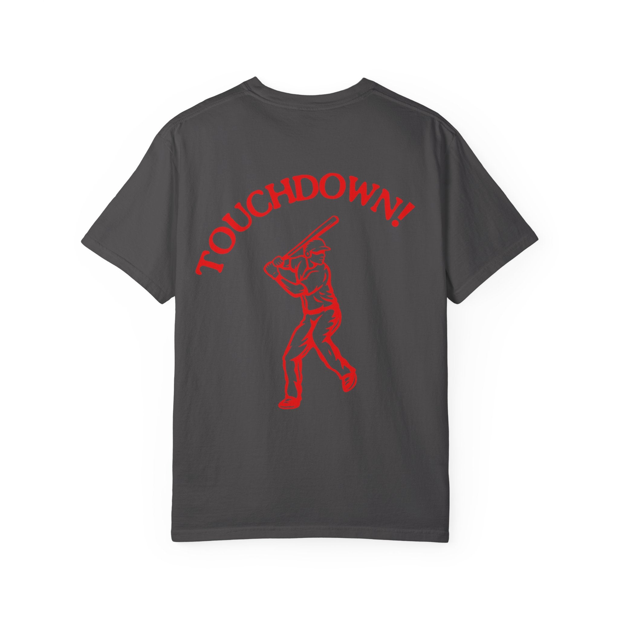 Homerun Hitters Club T-Shirt — Retro Baseball 'Touchdown!' Graphic Tee