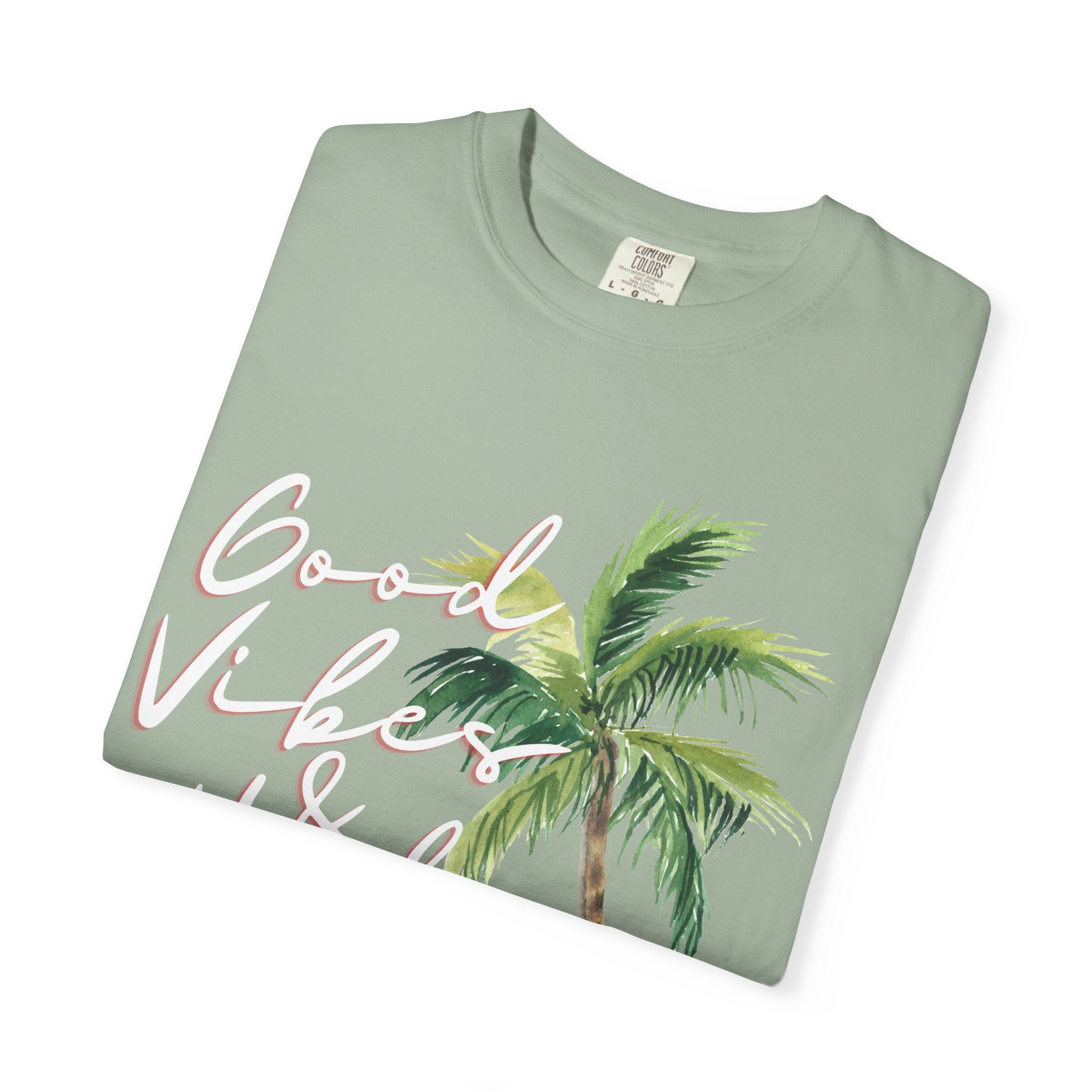 Good Vibes & High Tides T-Shirt — Retro Palm Beach Surf Tee