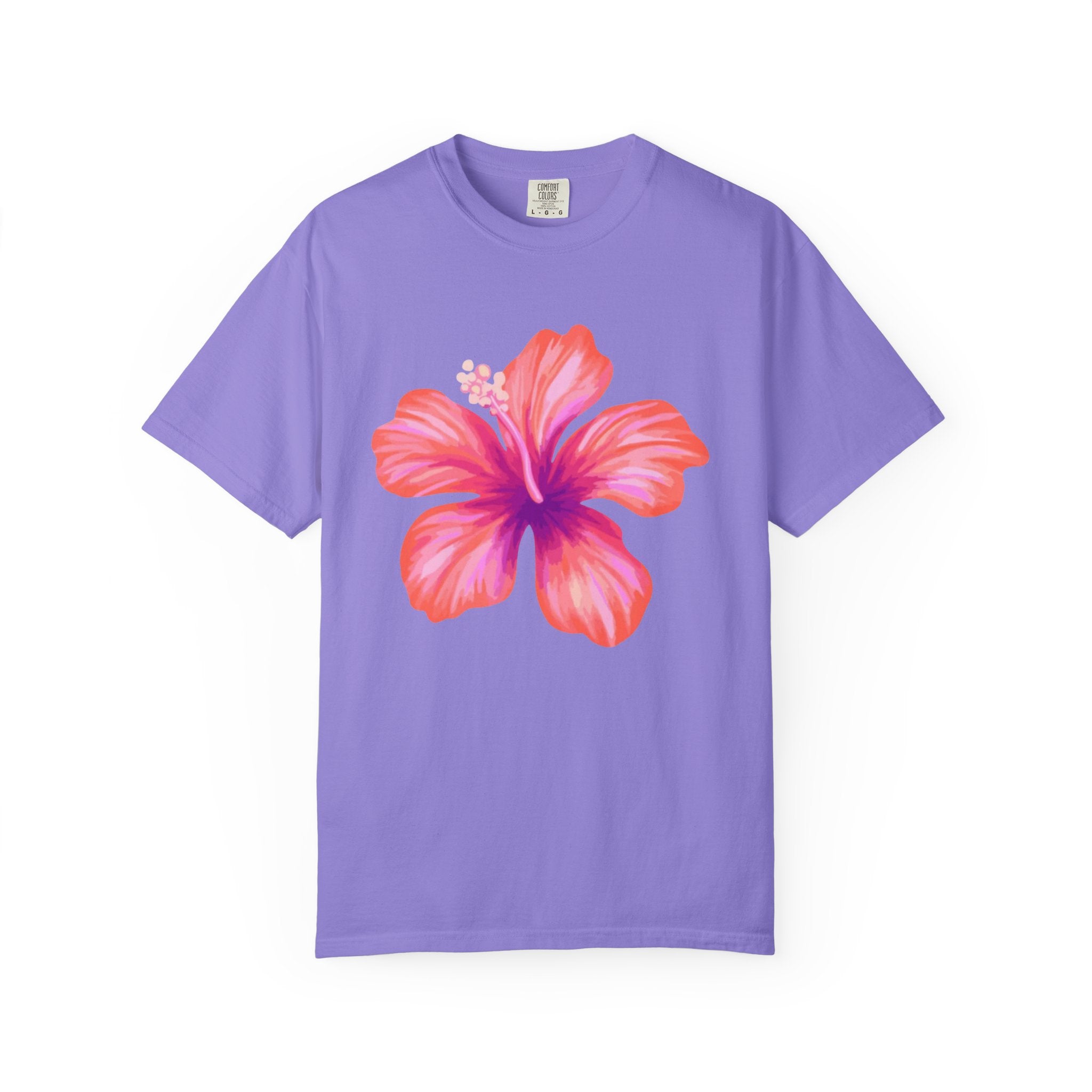 Hibiscus Floral T-Shirt – Tropical Pink Flower Tee