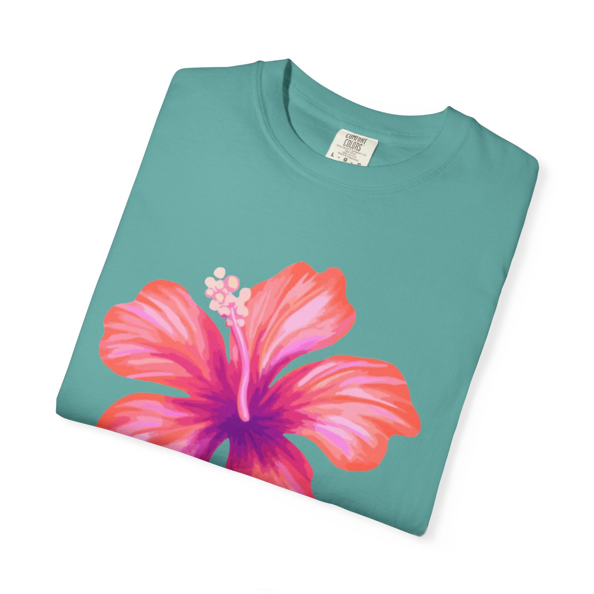 Hibiscus Floral T-Shirt – Tropical Pink Flower Tee