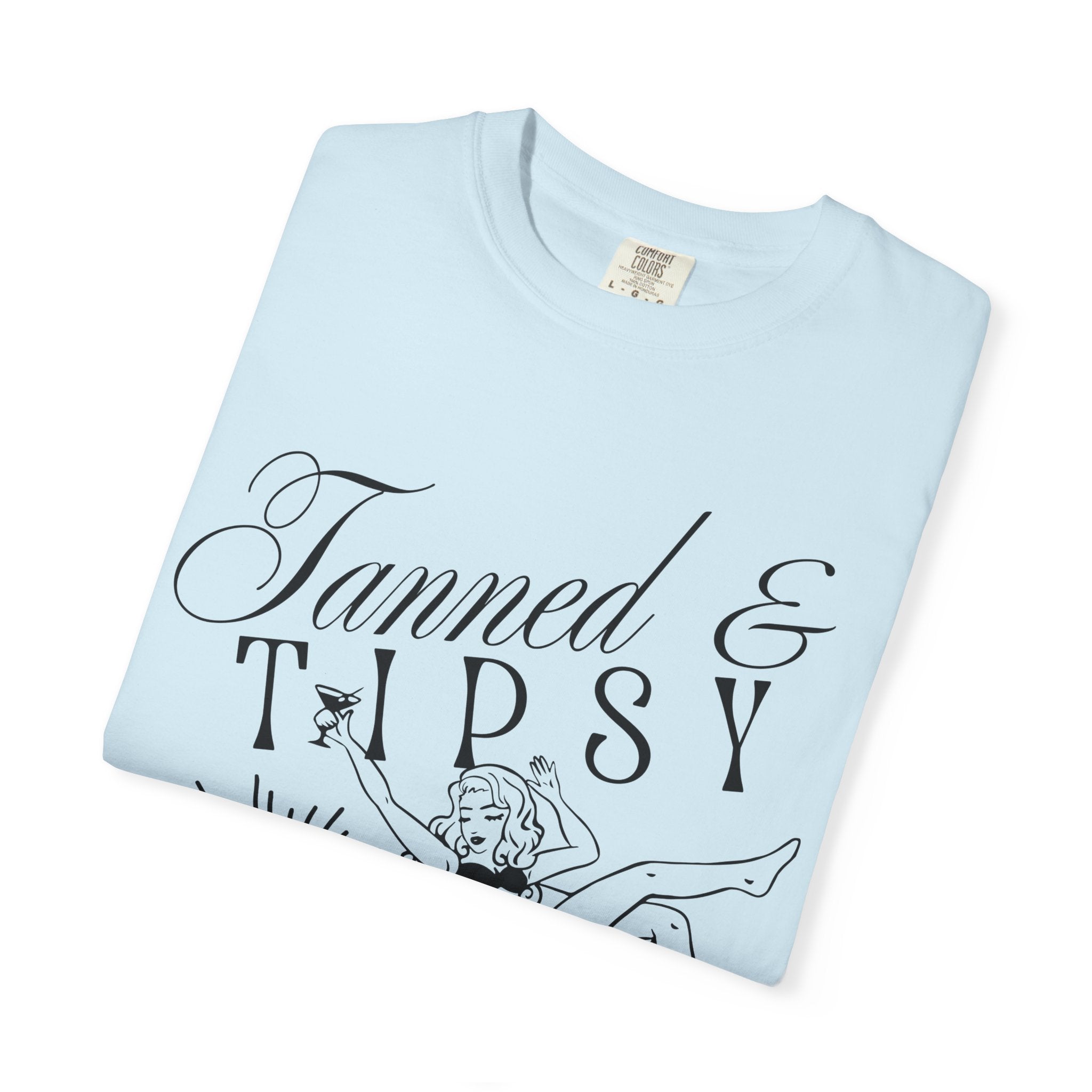 Tanned & Tipsy Tee - Vintage Cocktail Beach Graphic T-Shirt