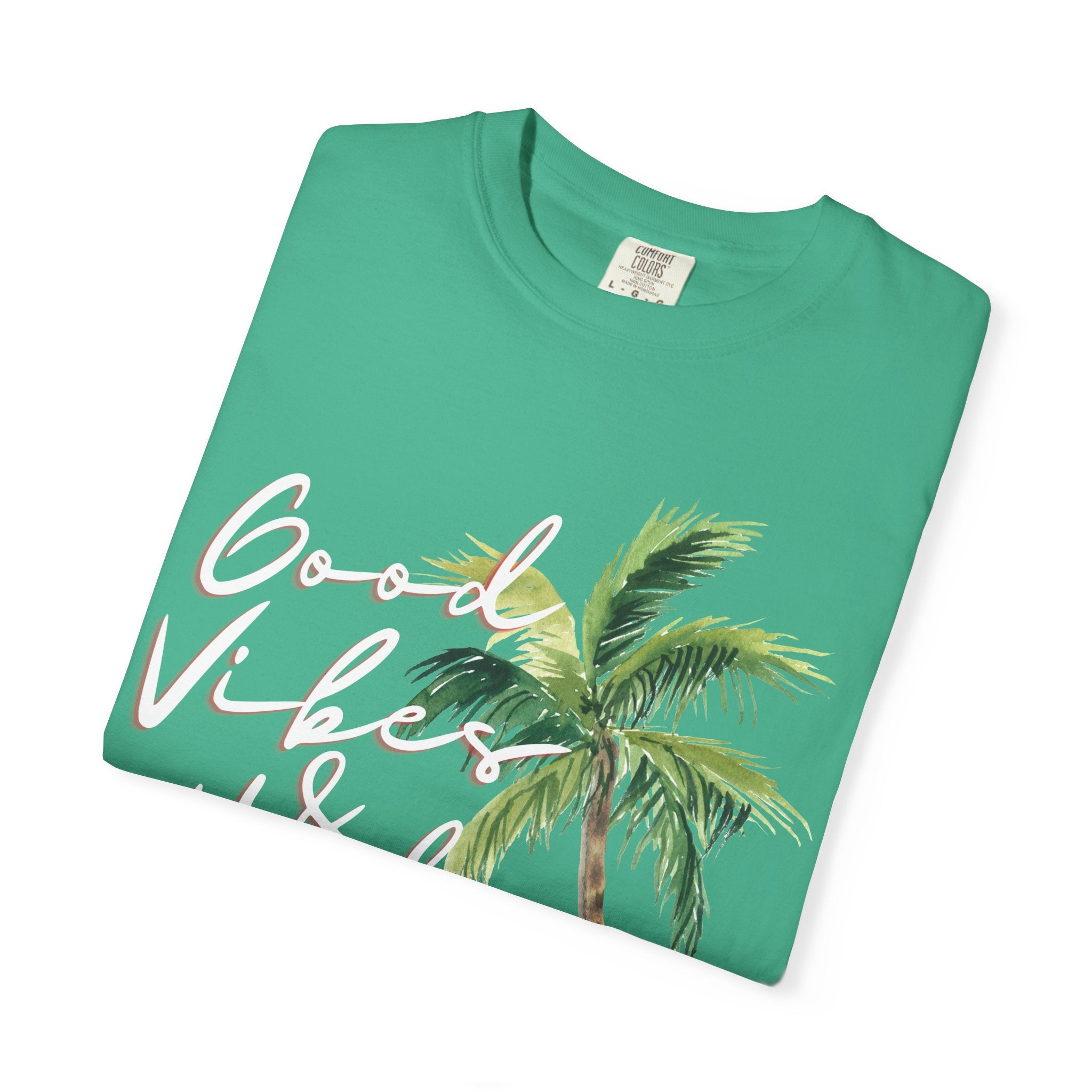 Good Vibes & High Tides T-Shirt — Retro Palm Beach Surf Tee