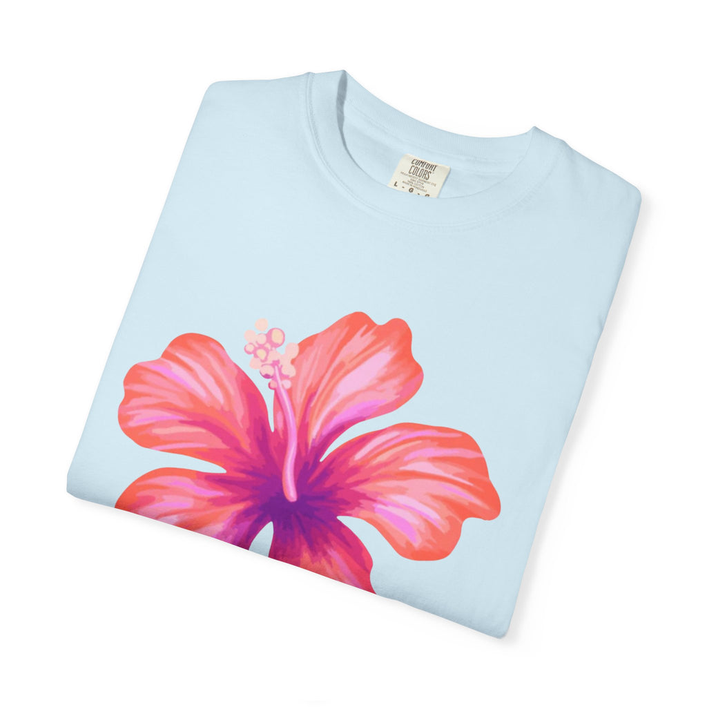 Hibiscus Floral T-Shirt – Tropical Pink Flower Tee