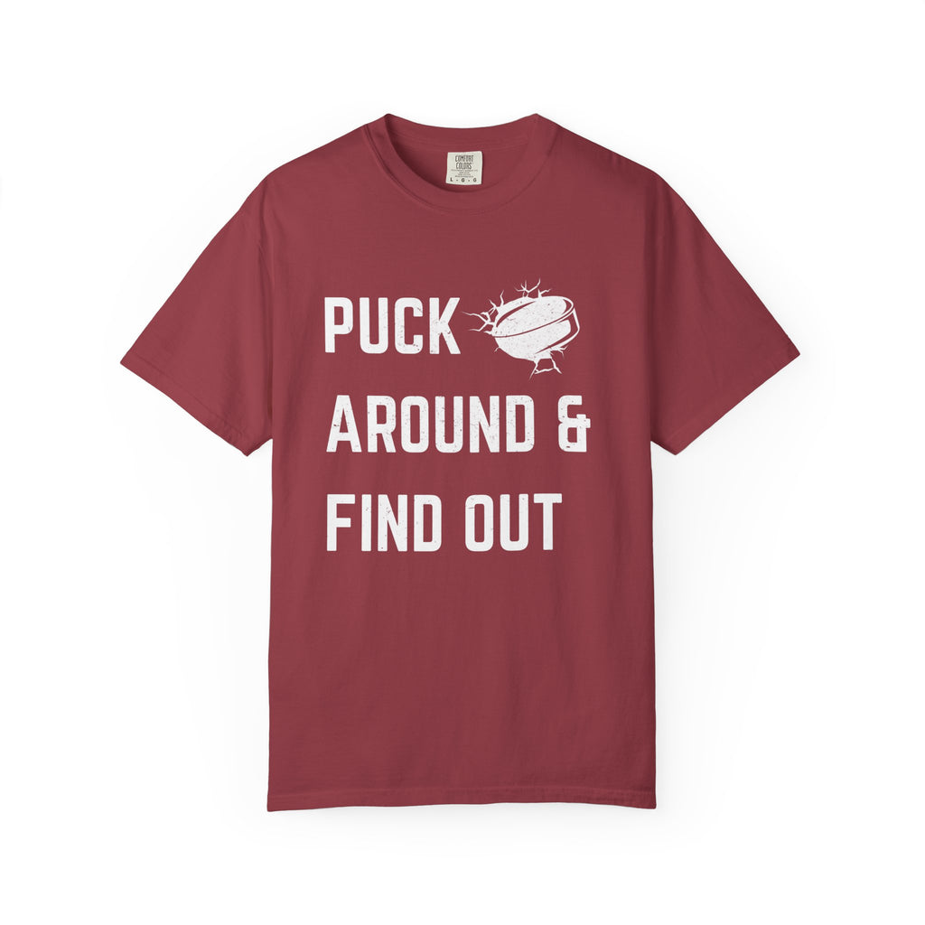 Hockey 'Puck Around & Find Out' Graphic T-Shirt