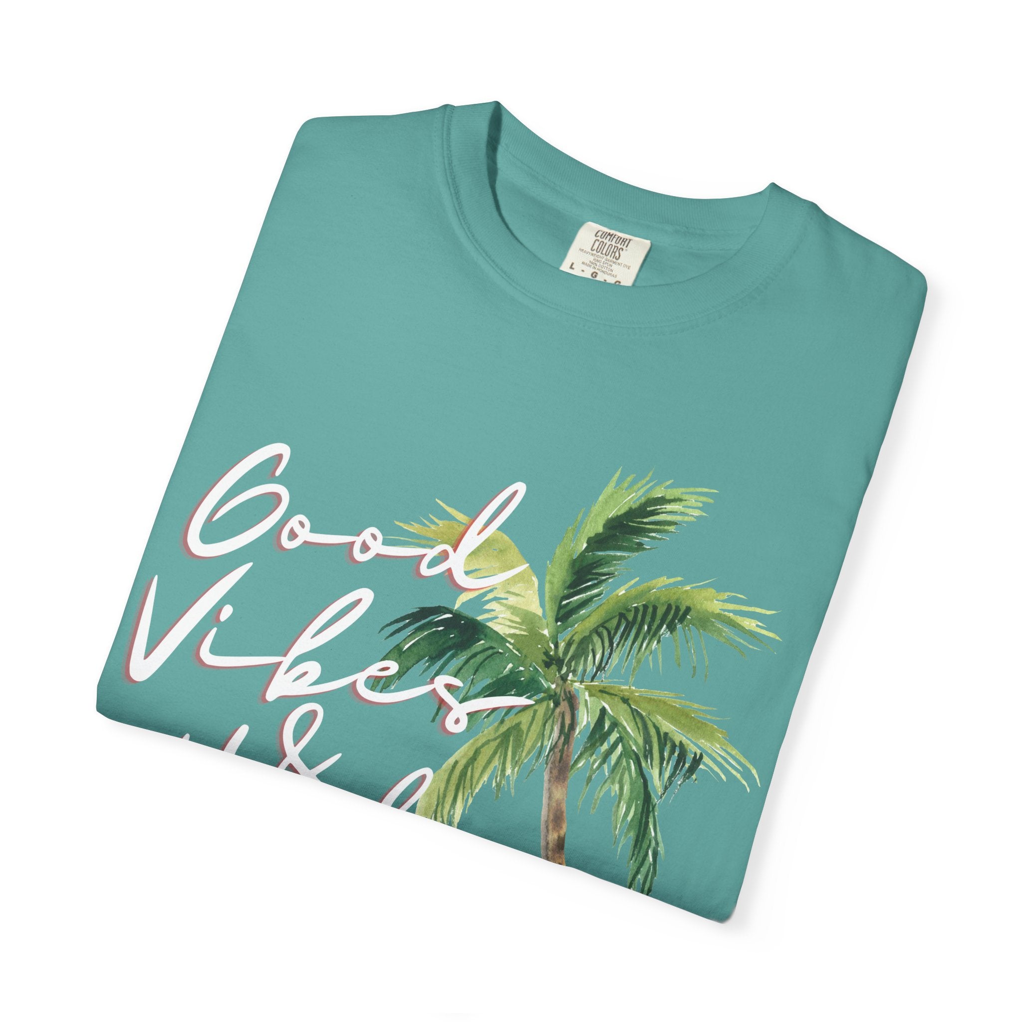 Good Vibes & High Tides T-Shirt — Retro Palm Beach Surf Tee