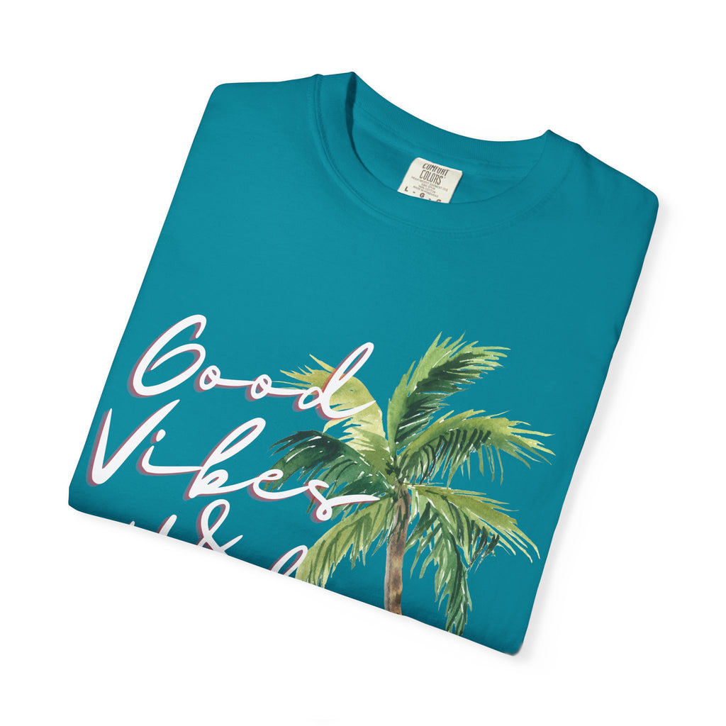 Good Vibes & High Tides T-Shirt — Retro Palm Beach Surf Tee