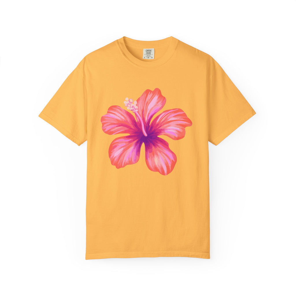 Hibiscus Floral T-Shirt – Tropical Pink Flower Tee