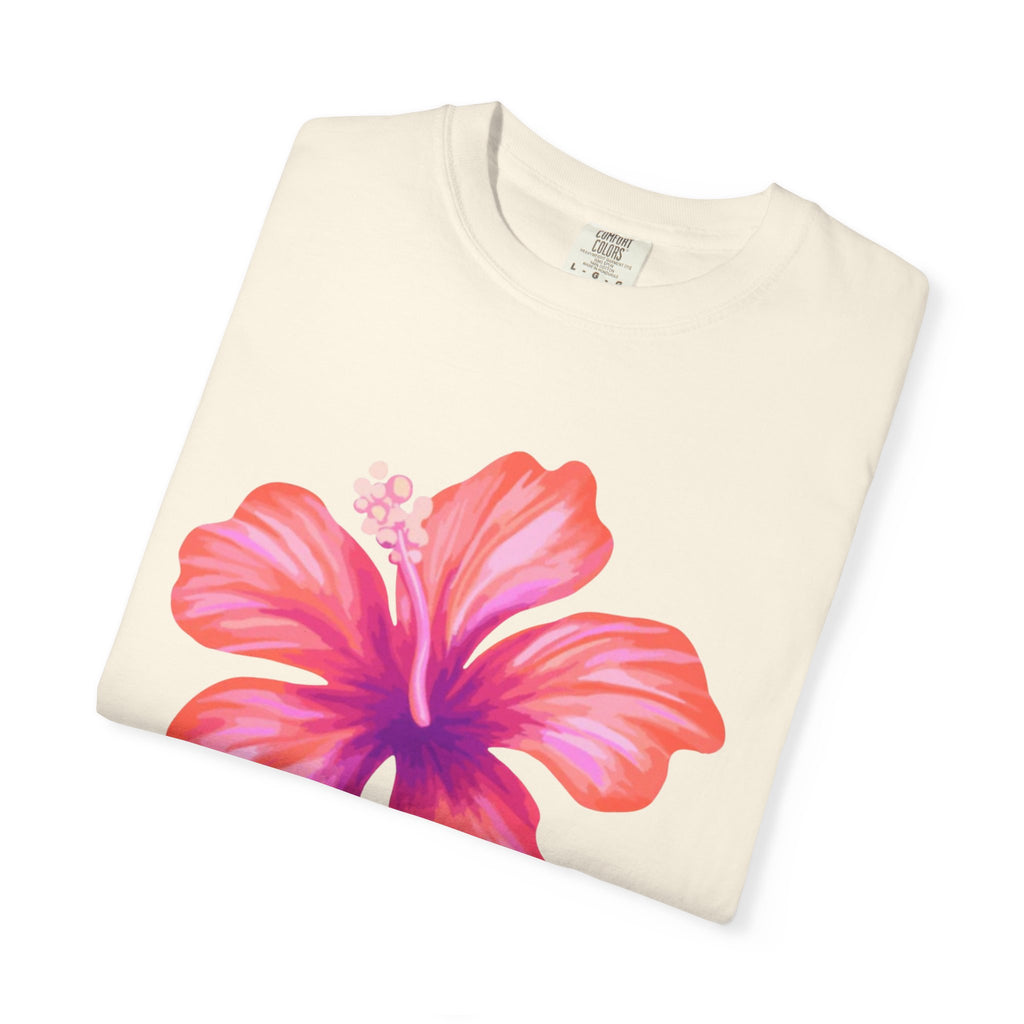 Hibiscus Floral T-Shirt – Tropical Pink Flower Tee