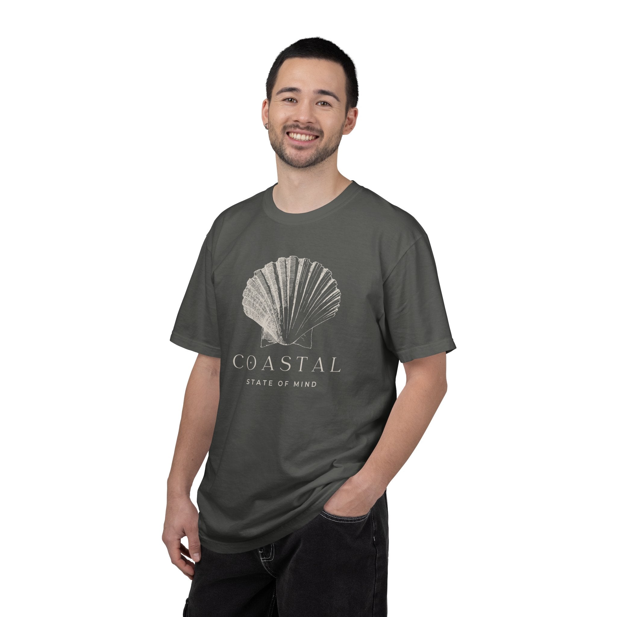 Coastal Shell T-Shirt — Subtle Seashell Graphic Tee