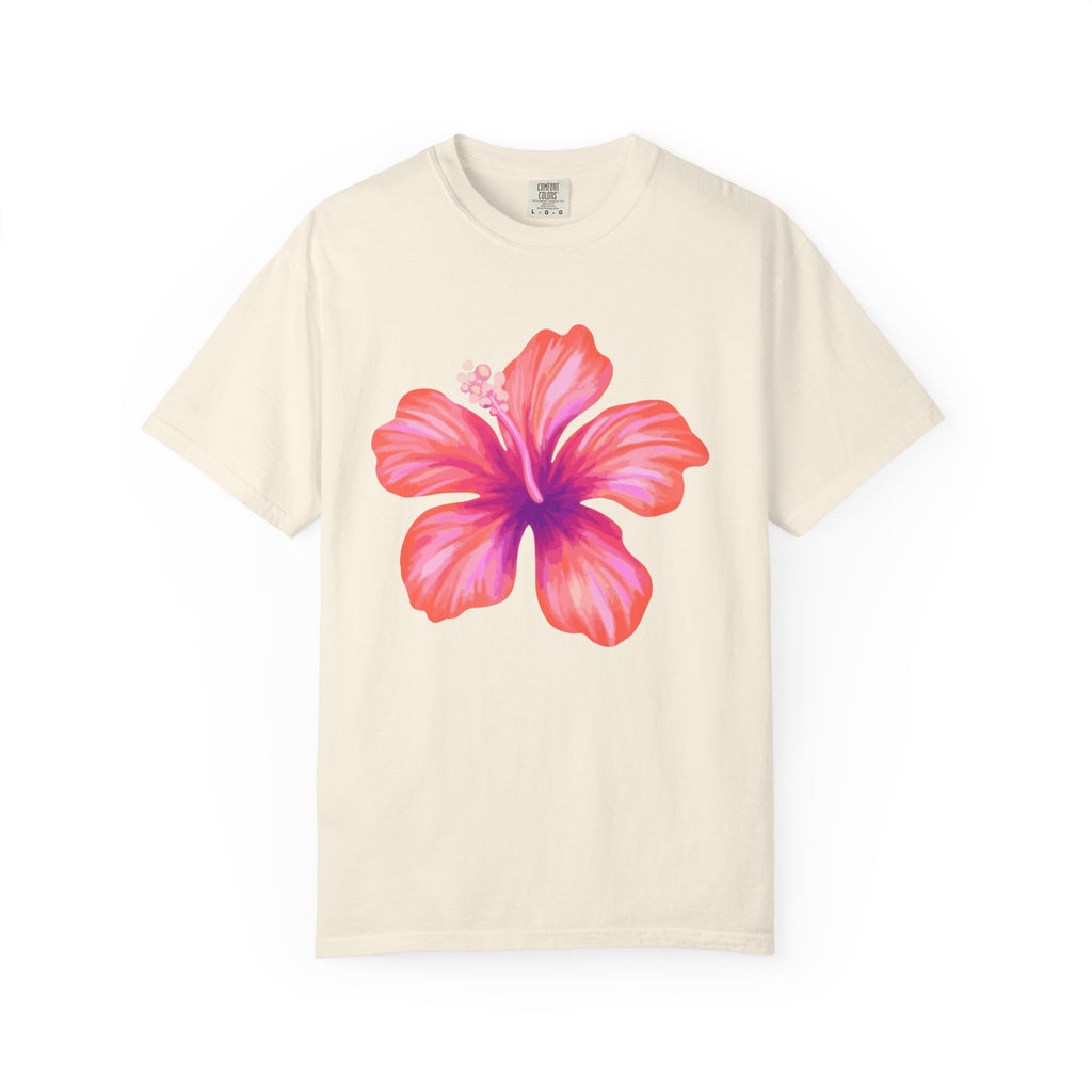 Hibiscus Floral T-Shirt – Tropical Pink Flower Tee
