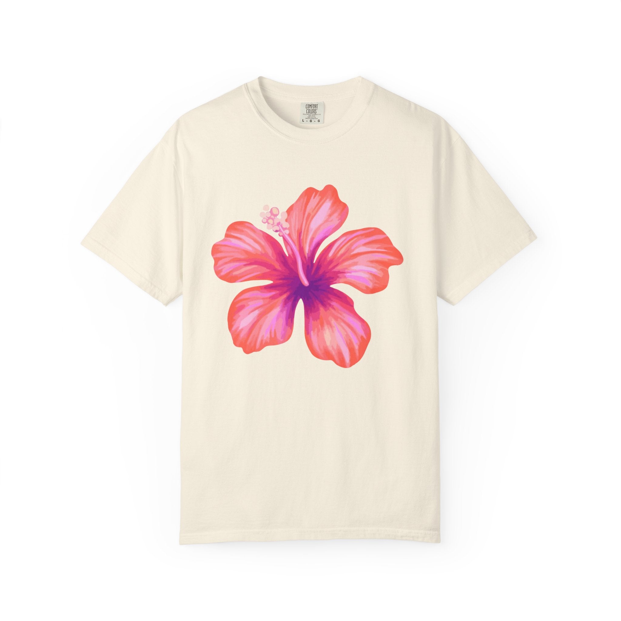 Hibiscus Floral T-Shirt – Tropical Pink Flower Tee