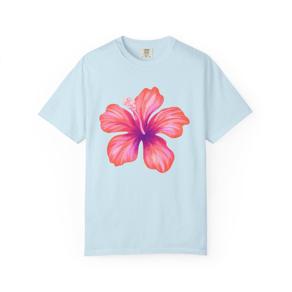 Hibiscus Floral T-Shirt – Tropical Pink Flower Tee