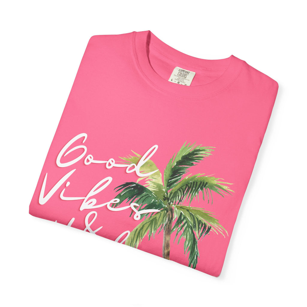 Good Vibes & High Tides T-Shirt — Retro Palm Beach Surf Tee