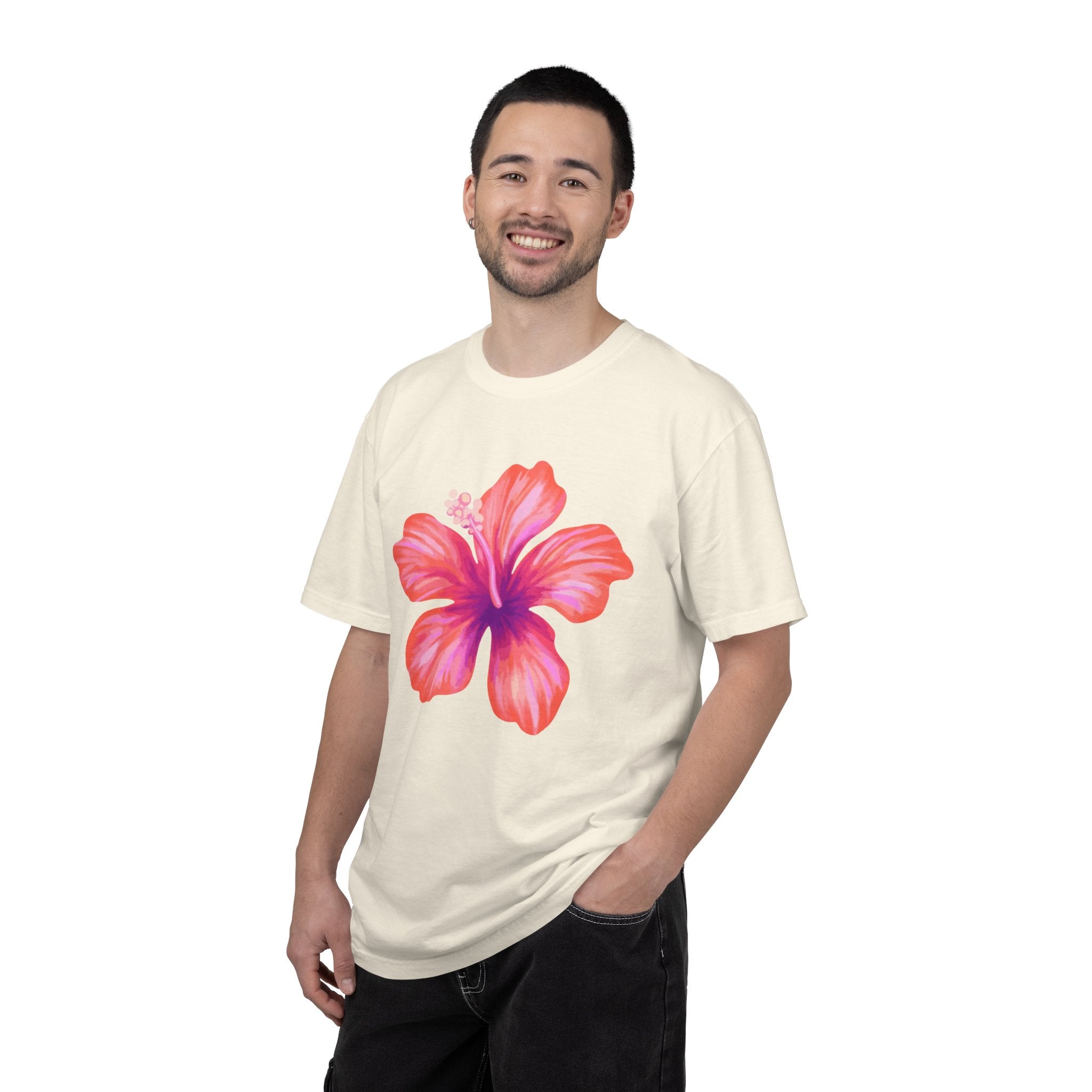 Hibiscus Floral T-Shirt – Tropical Pink Flower Tee