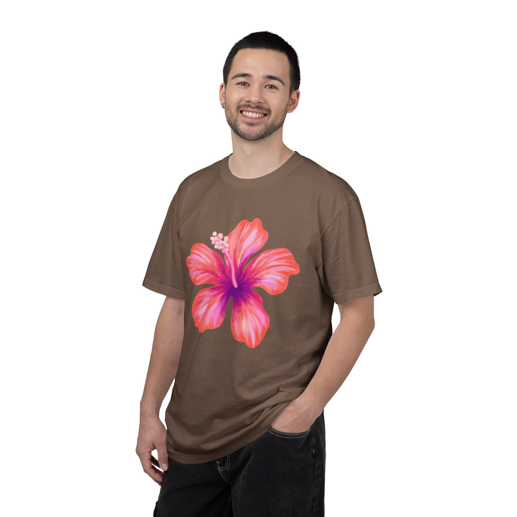 Hibiscus Floral T-Shirt – Tropical Pink Flower Tee