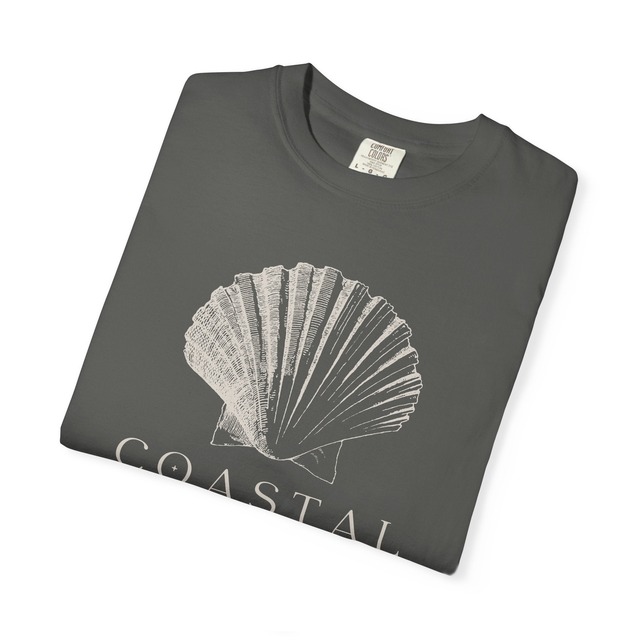 Coastal Shell T-Shirt — Subtle Seashell Graphic Tee
