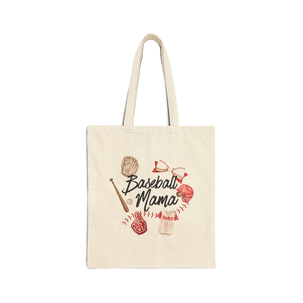 Baseball Mama Canvas Tote
