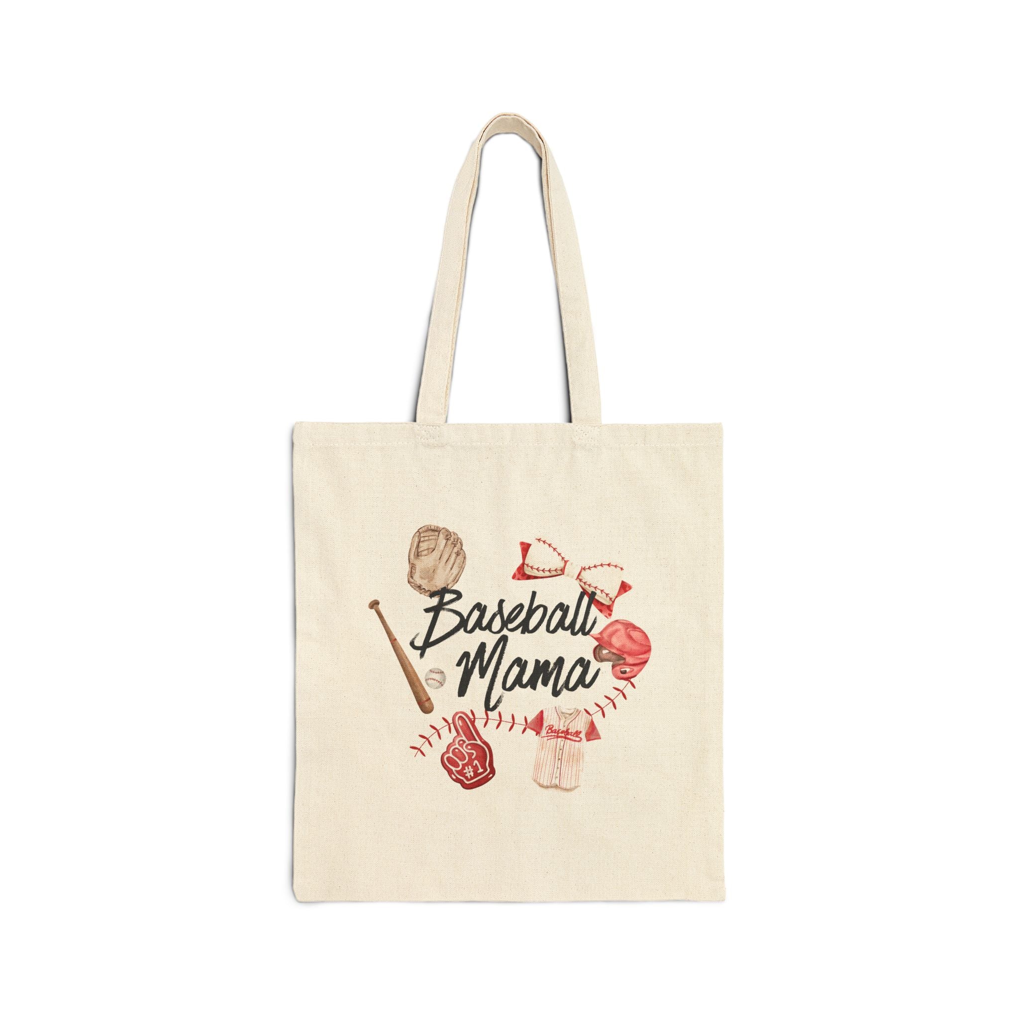 Baseball Mama Canvas Tote