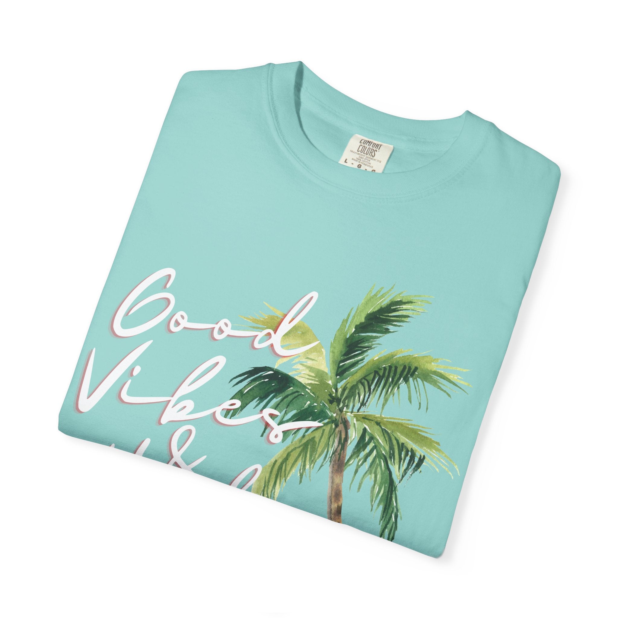 Good Vibes & High Tides T-Shirt — Retro Palm Beach Surf Tee