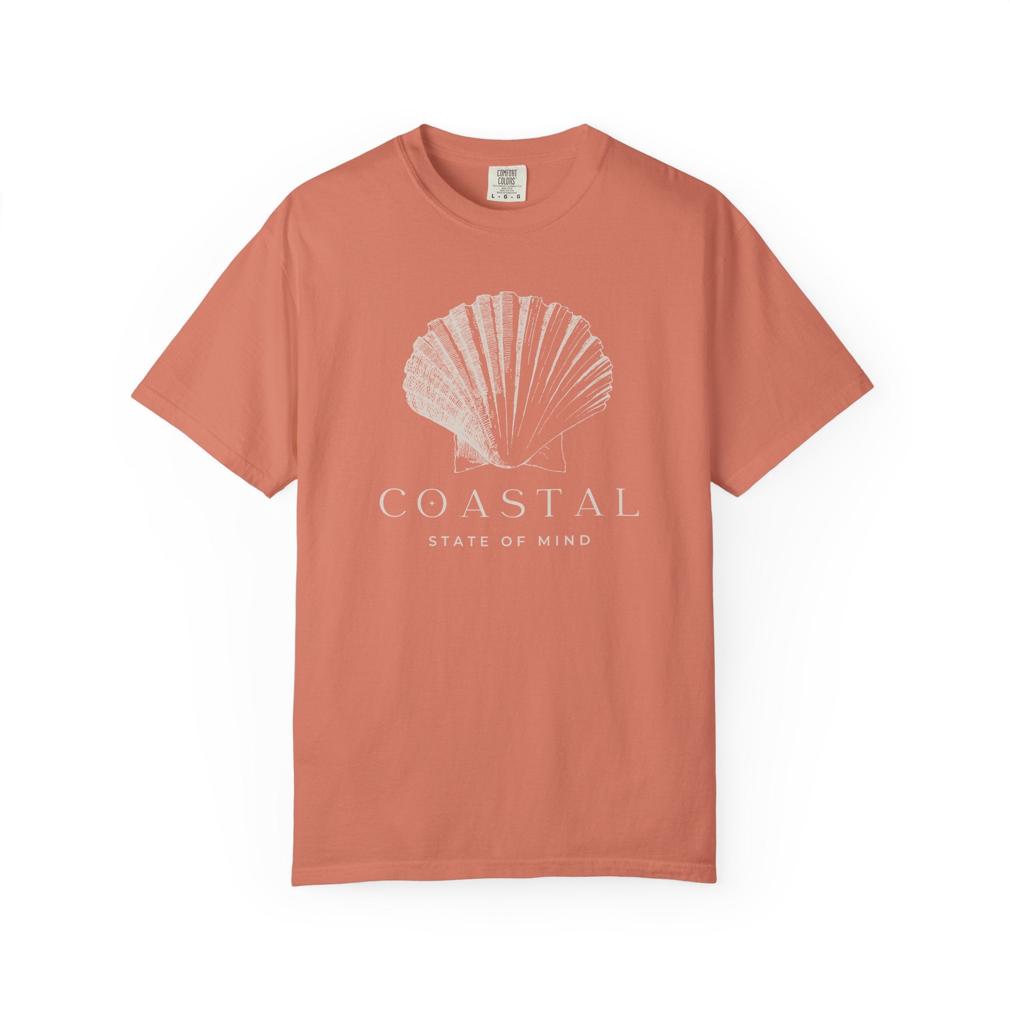 Coastal Shell T-Shirt — Subtle Seashell Graphic Tee