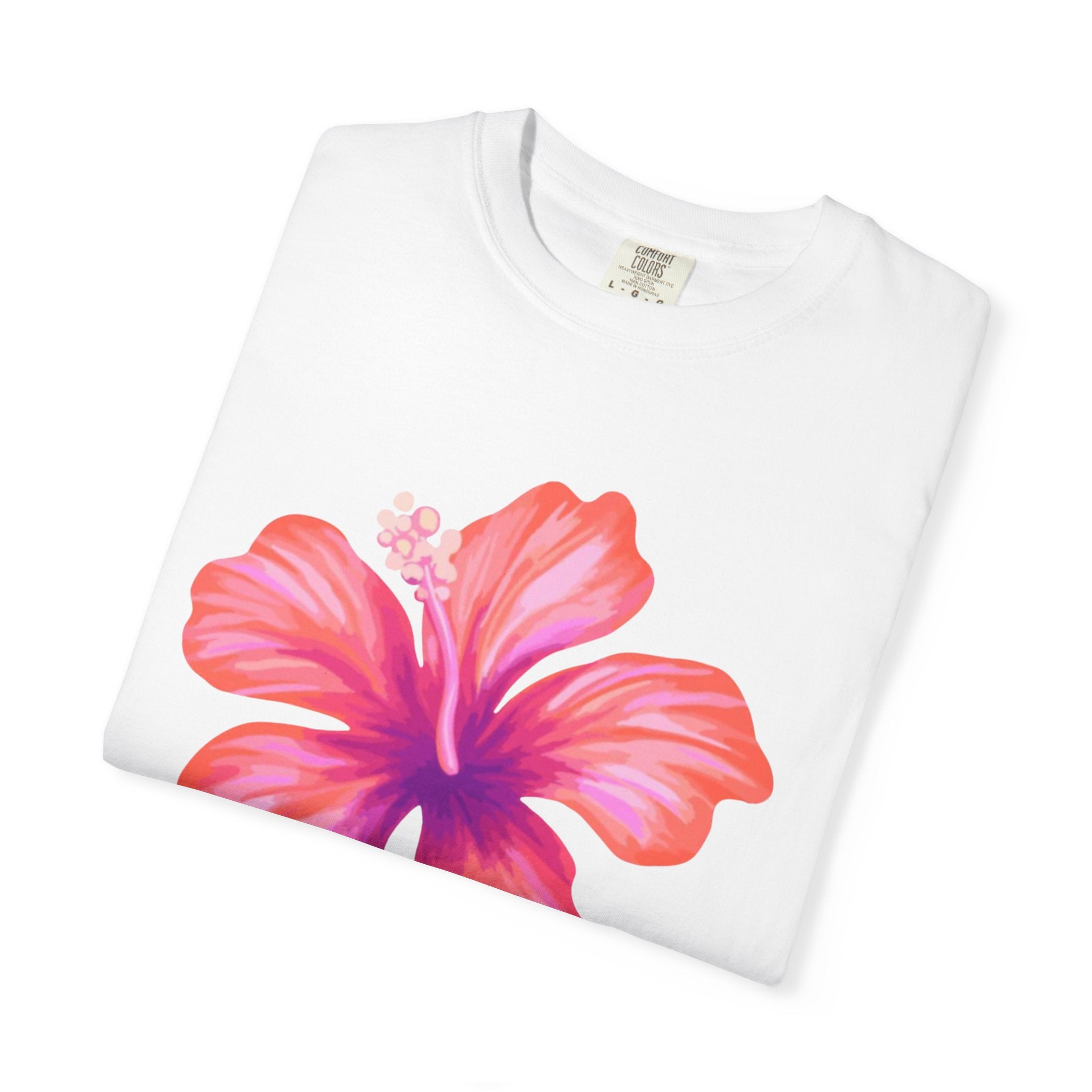 Hibiscus Floral T-Shirt – Tropical Pink Flower Tee