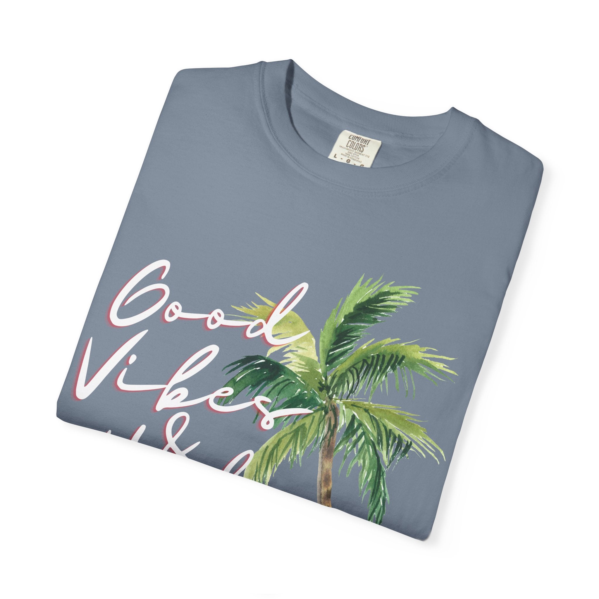Good Vibes & High Tides T-Shirt — Retro Palm Beach Surf Tee