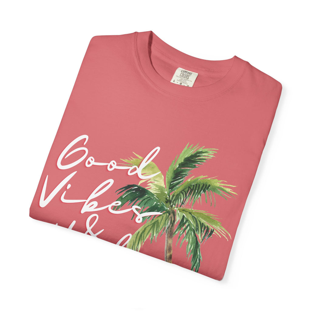 Good Vibes & High Tides T-Shirt — Retro Palm Beach Surf Tee
