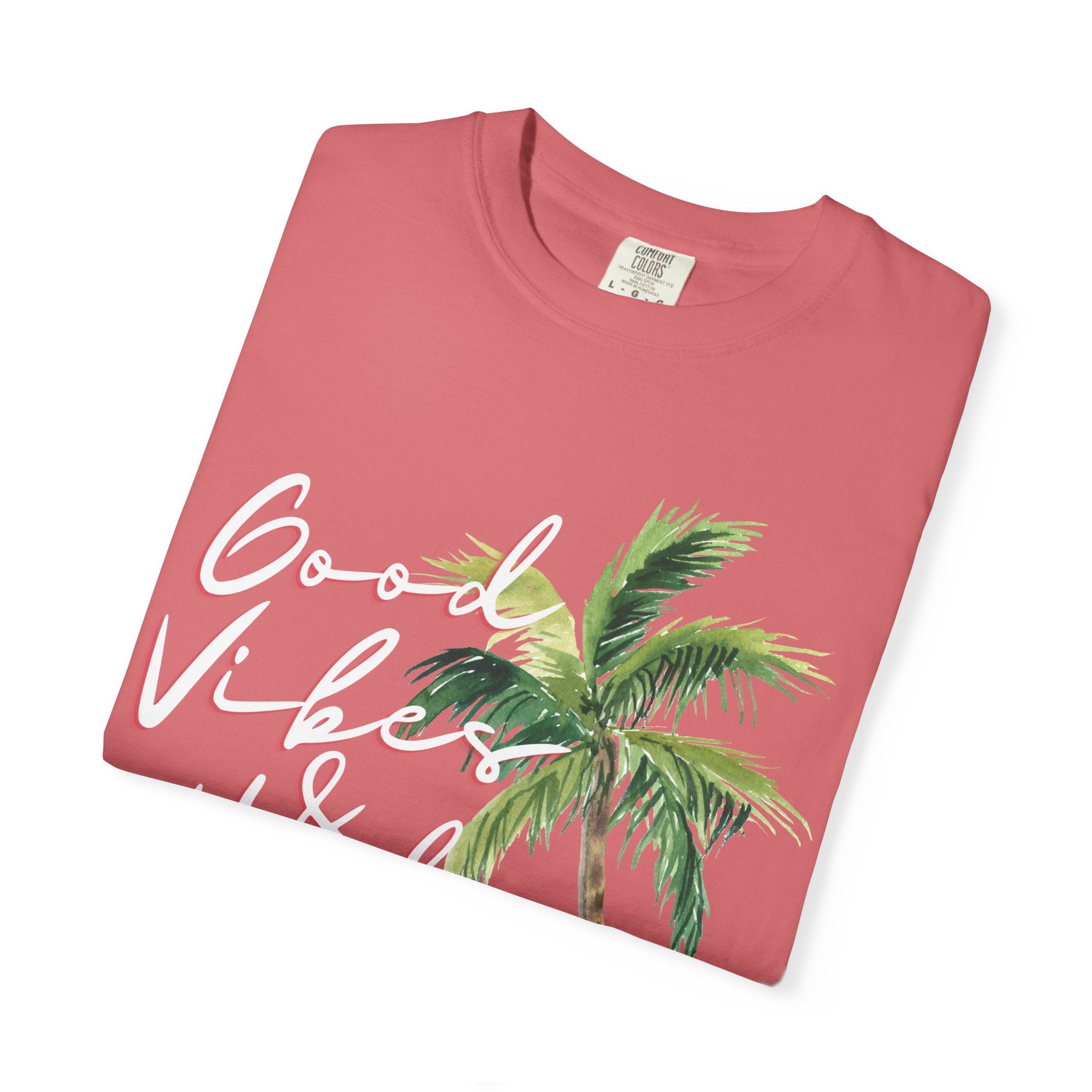 Good Vibes & High Tides T-Shirt — Retro Palm Beach Surf Tee