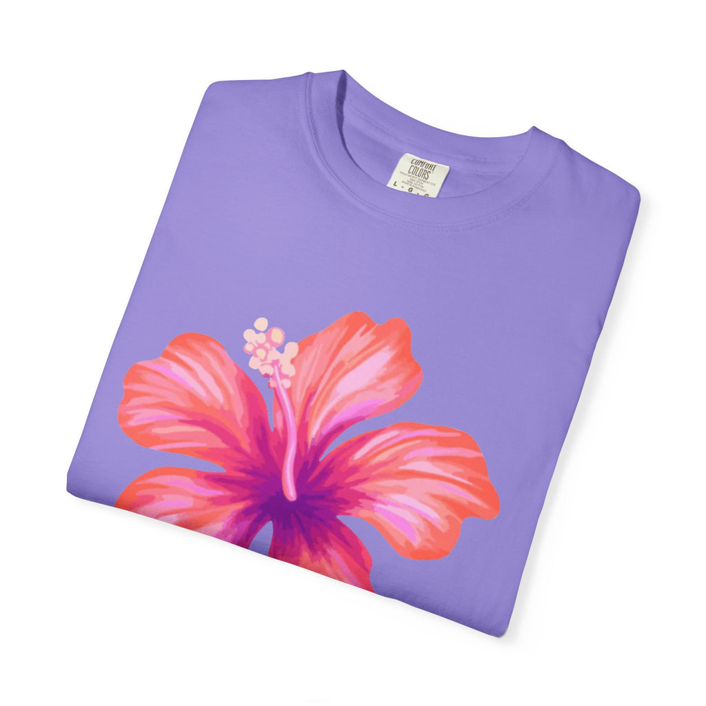 Hibiscus Floral T-Shirt – Tropical Pink Flower Tee