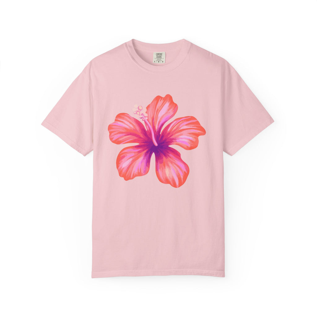 Hibiscus Floral T-Shirt – Tropical Pink Flower Tee