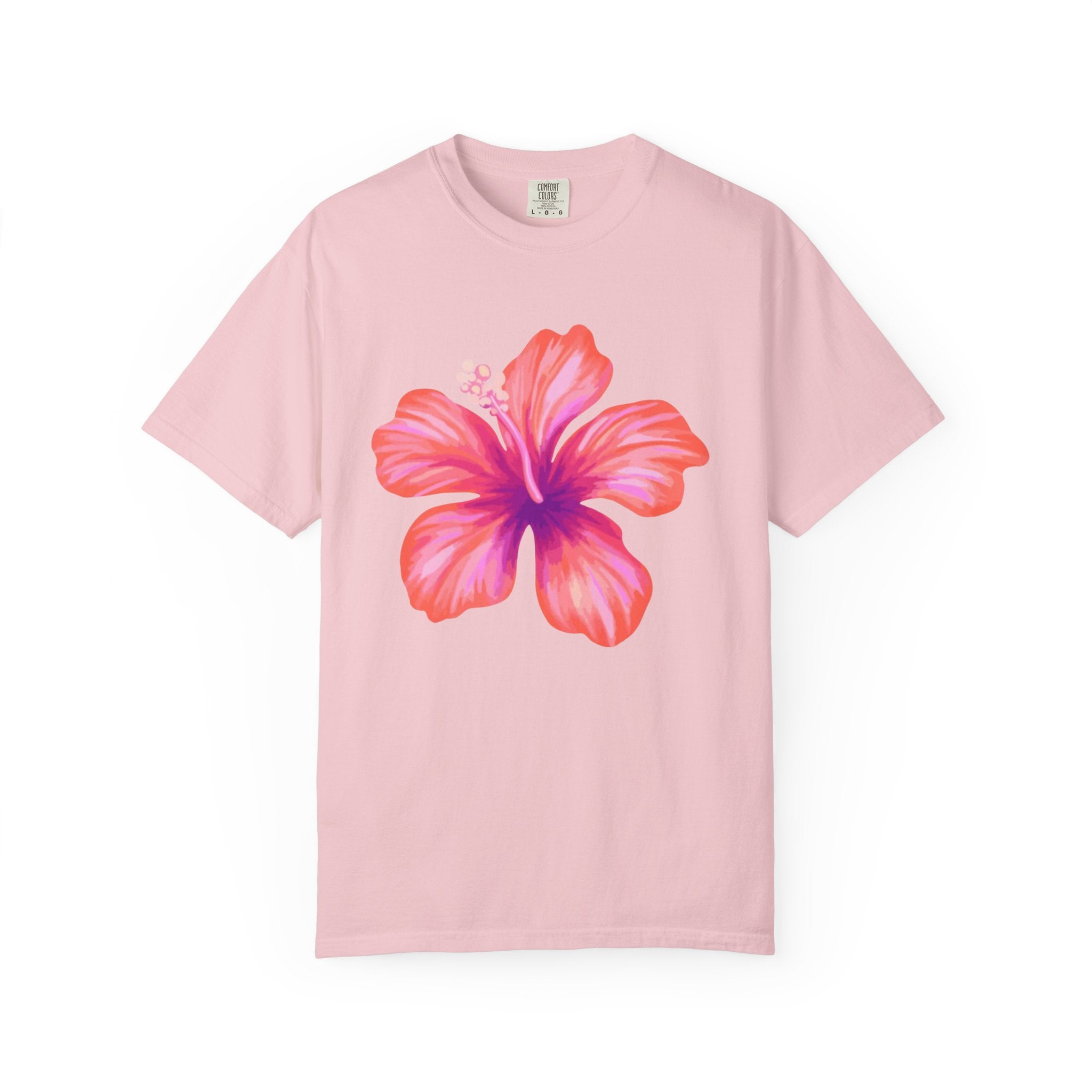 Hibiscus Floral T-Shirt – Tropical Pink Flower Tee