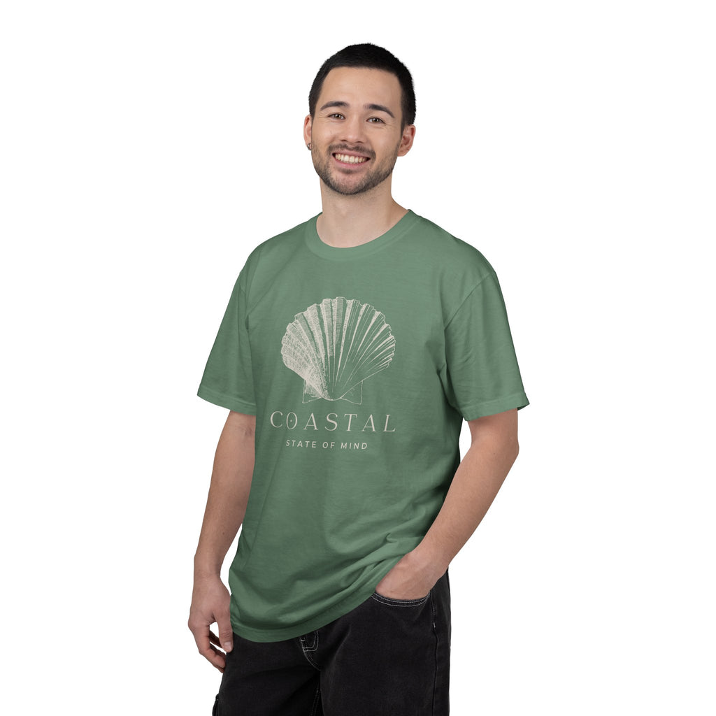 Coastal Shell T-Shirt — Subtle Seashell Graphic Tee
