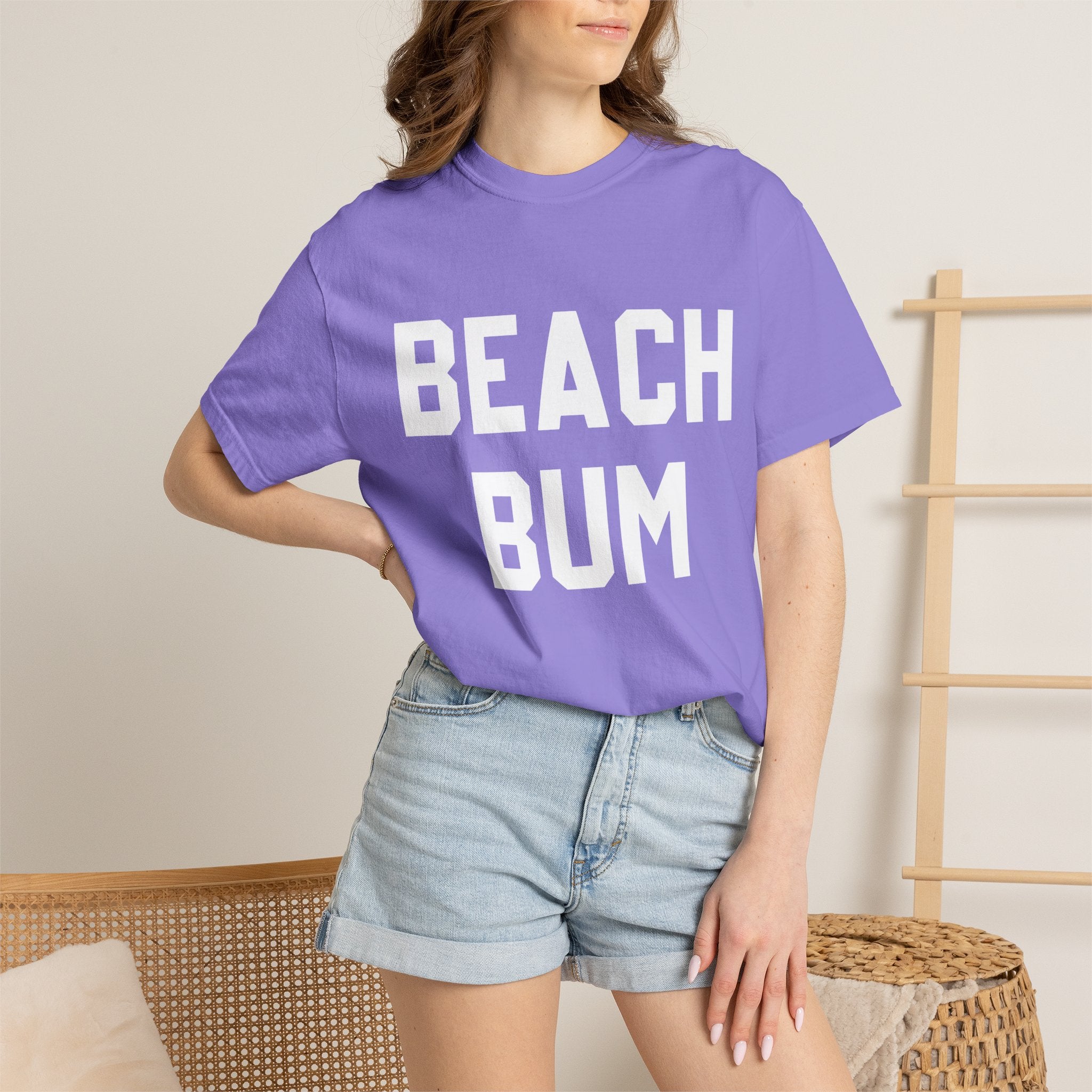 Beach Bum T-Shirt — Retro Bold Text Summer Tee
