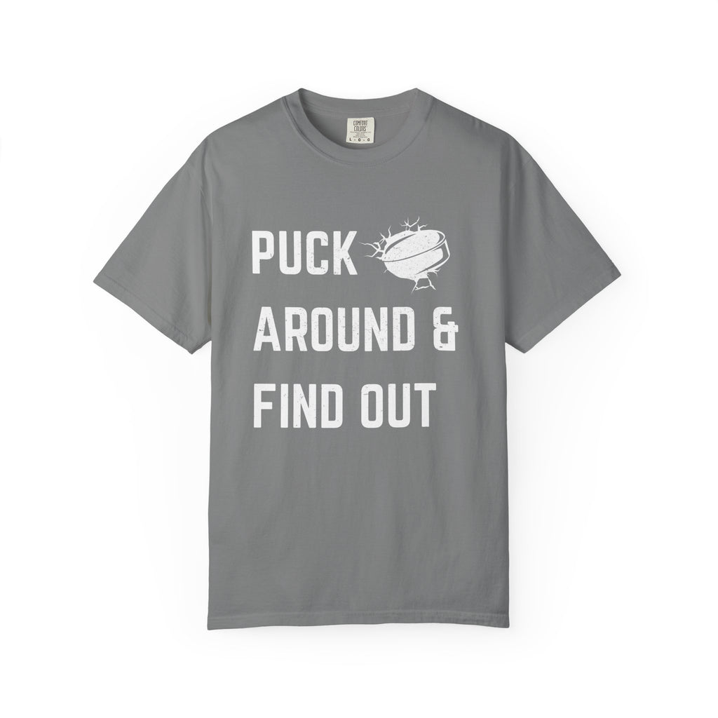 Hockey 'Puck Around & Find Out' Graphic T-Shirt
