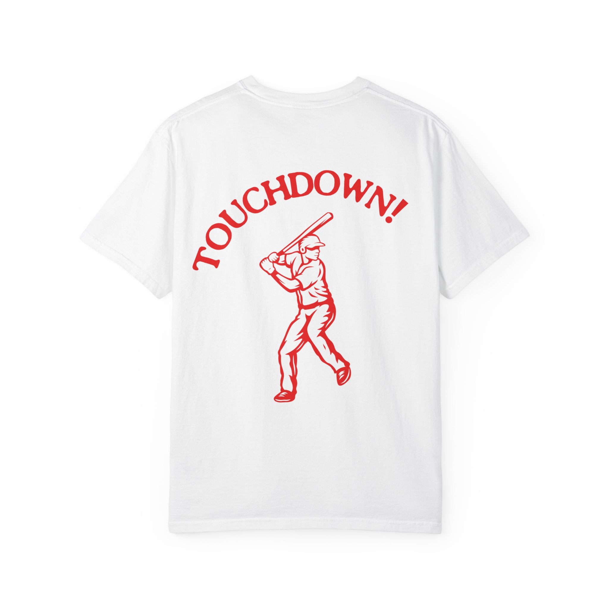 Homerun Hitters Club T-Shirt — Retro Baseball 'Touchdown!' Graphic Tee