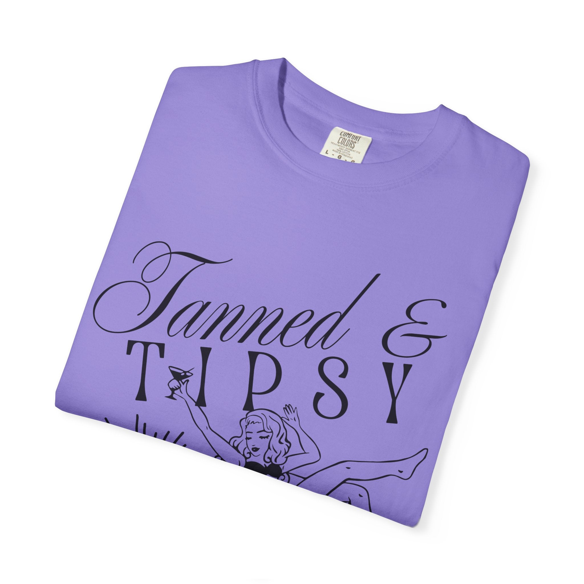 Tanned & Tipsy Tee - Vintage Cocktail Beach Graphic T-Shirt